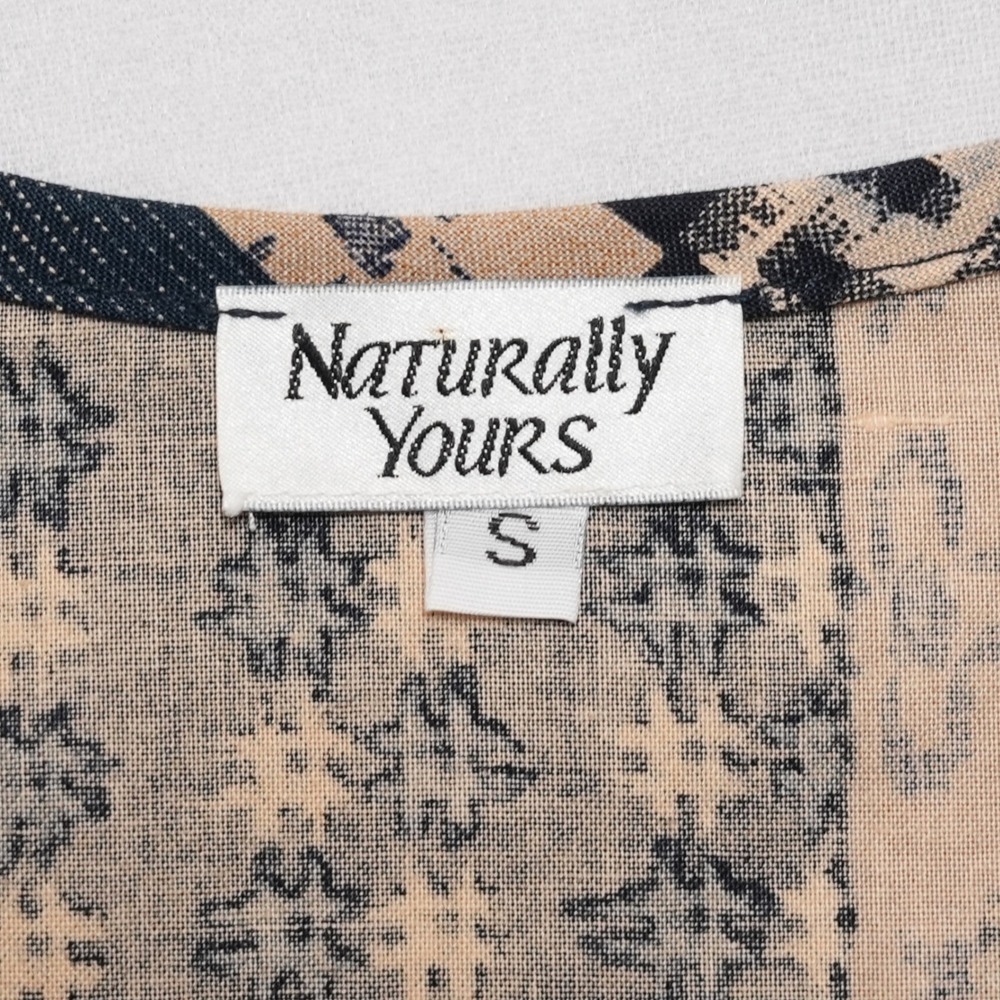 Naturally Yours Hawaii Blouse Small Patchwork Geometric Cotton Top - Picture 3 of 14